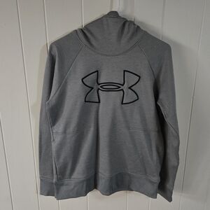 Under Armour Grey Hoodie Sweatshirt - Size Medium